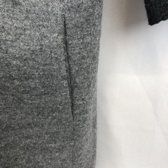 Madewell Wool Blend Lined Sweater Dress Small Gray Geo Tilt Shift Color Block - Picture 8 of 12